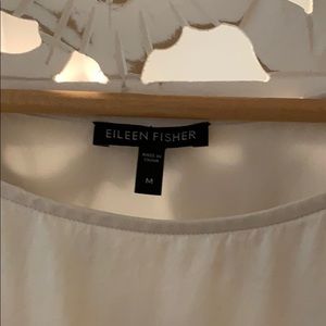 Eileen Fisher cream silk tunic size M